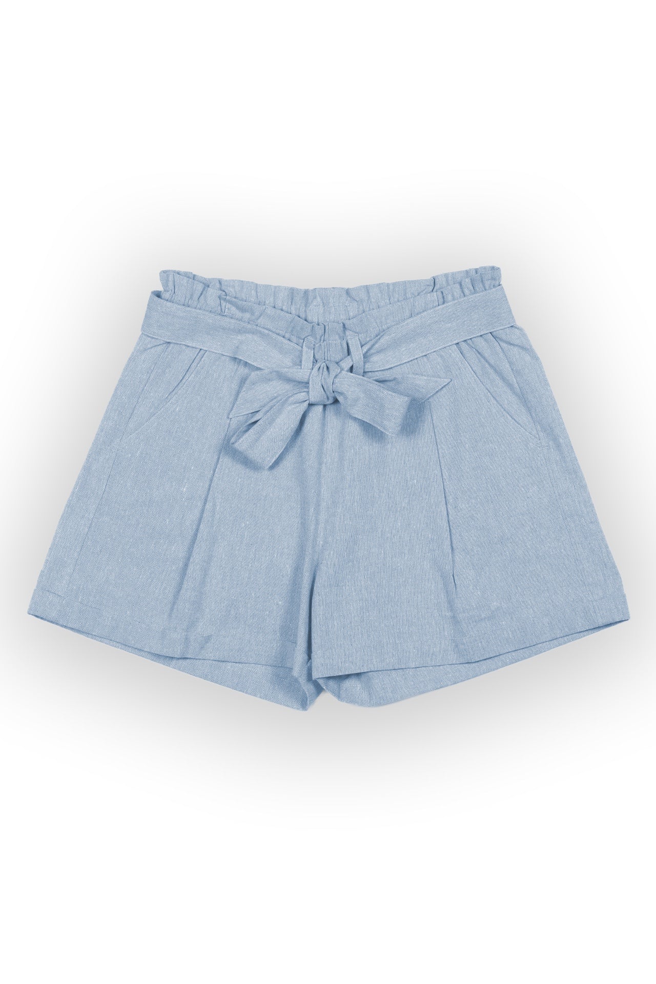 Mabel Chambray Paperbag Waist Shorts - Rupert and Buckley - Shorts