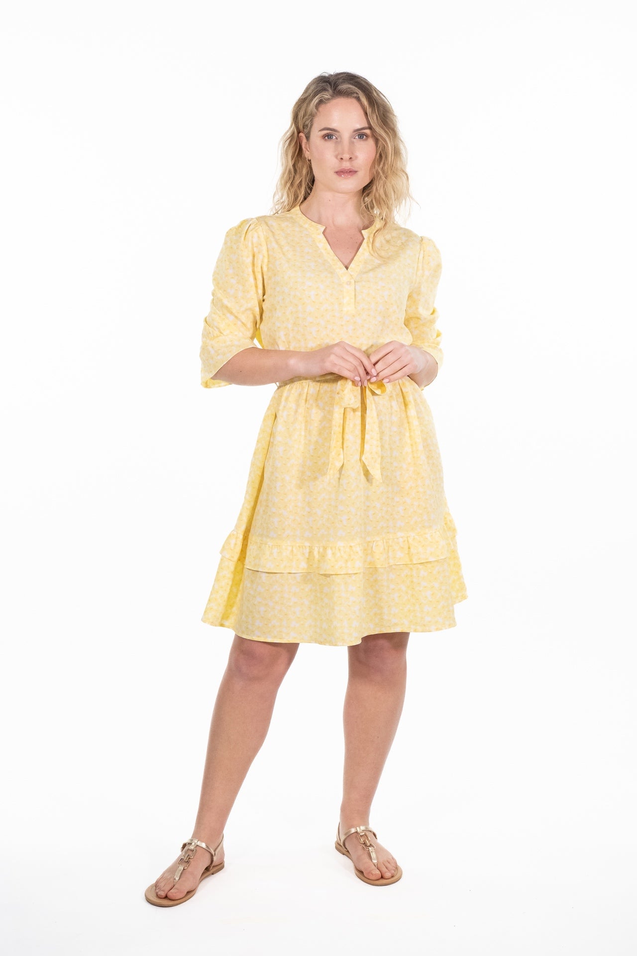Olivia Yellow Ruffle Dress - Rupert and Buckley - Dress